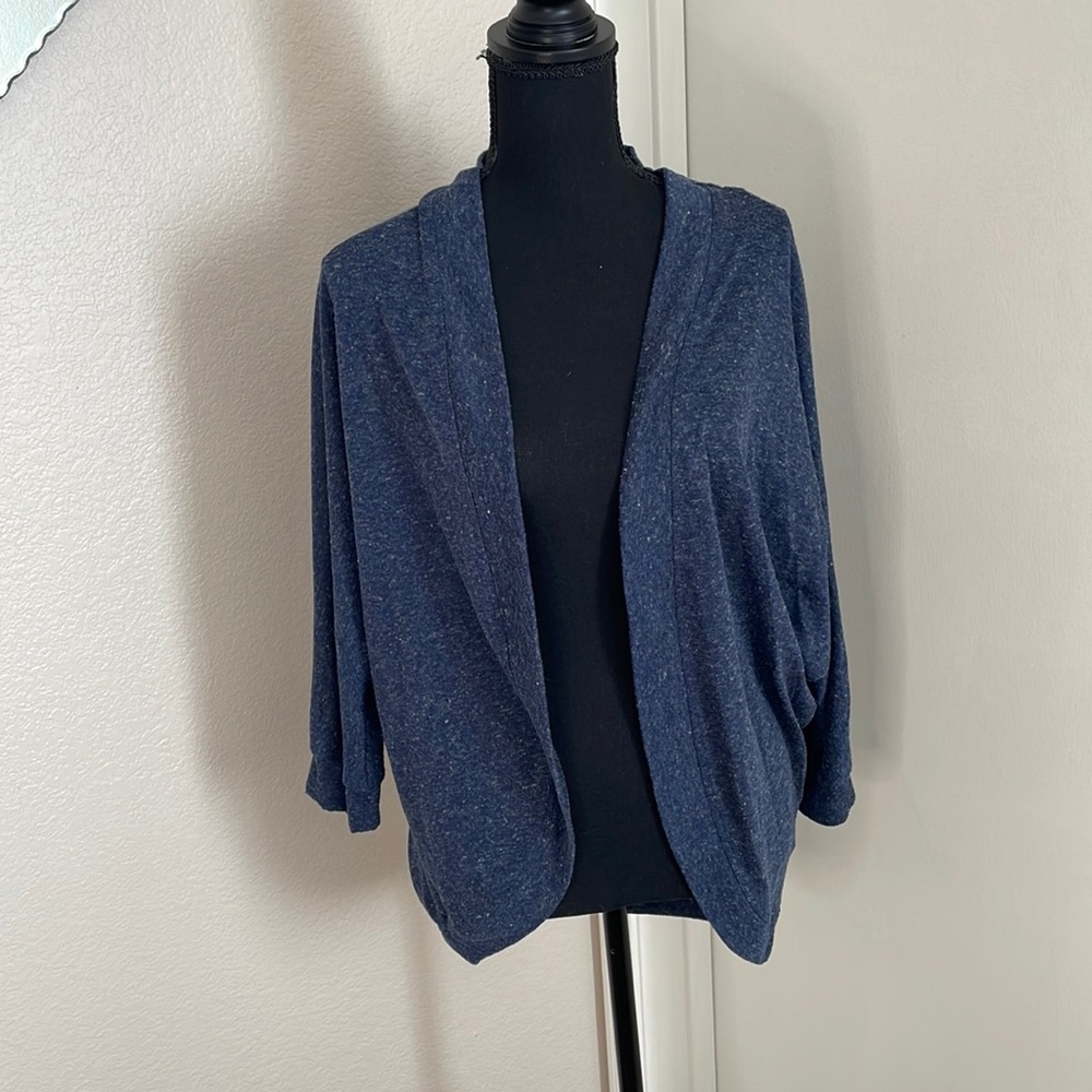 Rewind Crotchet Back Blue Cardigan